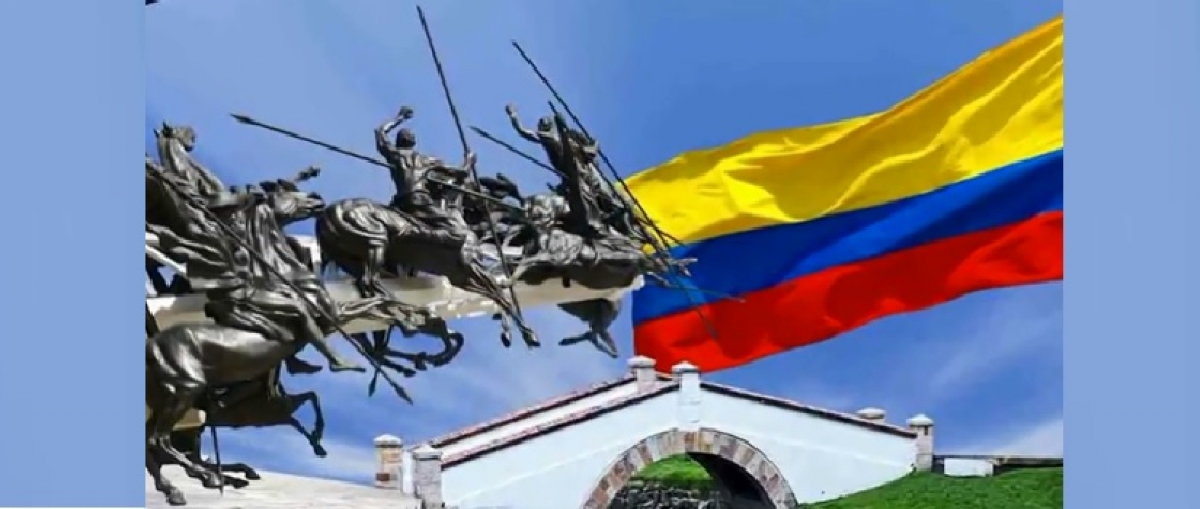Izada de Bandera Conmemoraci&oacute;n del 7 de Agosto de la I.E. Escuela Normal Superior Sagrado Coraz&oacute;n. Aranzazu.